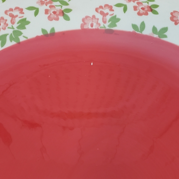 10"Pioneer Woman Plates Dinner Polka Dot Floral Edge Scalloped Edge - Picture 3 of 5